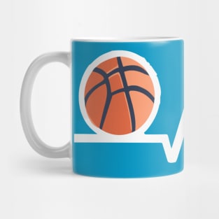 Basketball Love - Basketball Heartbeat Sports Fan Mug